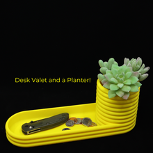 Load image into Gallery viewer, Desk Planter with Valet Tray and screw off drainage tray