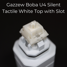 Load image into Gallery viewer, Gazzew Boba U4 Silent Tactile White top w/ slot
